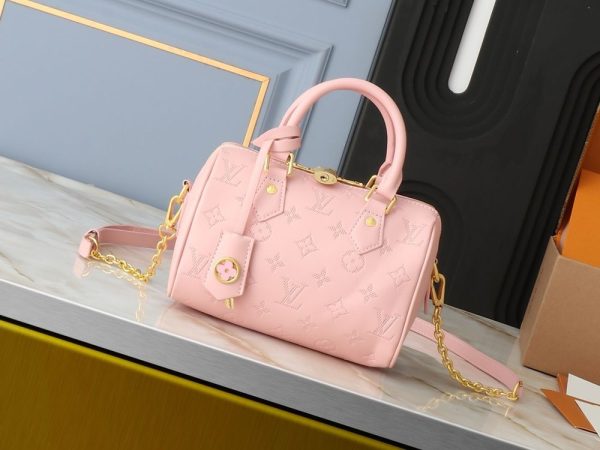 New Fashion L*V Handbag 1492 – Pink, 20.5×13.5x12cm