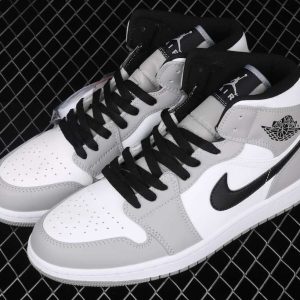 New Arrival AJ1 Mid 554725-092 Light Smoke Grey
