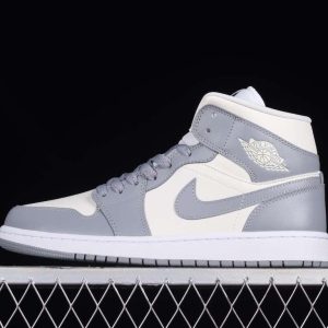 New Arrival AJ1 Mid BQ6472-115 Grey Sail