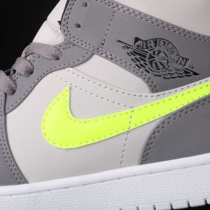 New Arrival AJ1 Mid 554724-072 Grey Volt