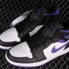 New Arrival AJ1 Mid 554724-095 Black White Purple New Arrival AJ1 Mid 554724-095 Black White Purple