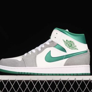 New Arrival AJ1 MID DC7294 103 White Gray Green (3)