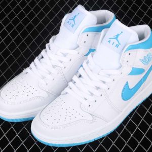 New Arrival AJ1 Mid BQ6472-114 Carolina Blue