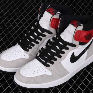 New Arrival AJ1 High 555088-126 Light Smoke Grey