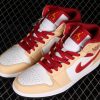 AJ 1 Mid Beige White Red 554724-201