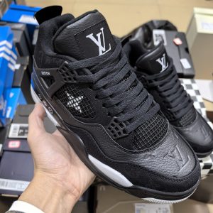 AJ 4 Retro x LV Black Shoes 2 62e21103