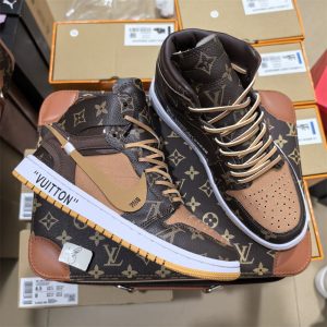 AJ 1 High x Off White x LV Coffee Brown