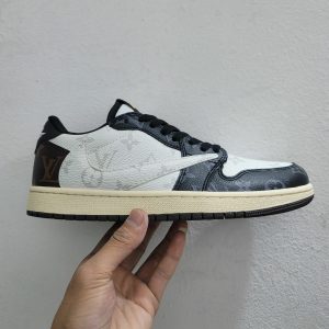 AJ 1 Low x Travis Scott x LV Black White