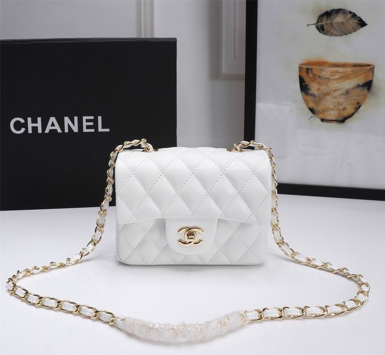 CN Classic Mini Flap Bag Golden Hardware White For Women CN Classic Mini Flap Bag Golden Hardware White For Women