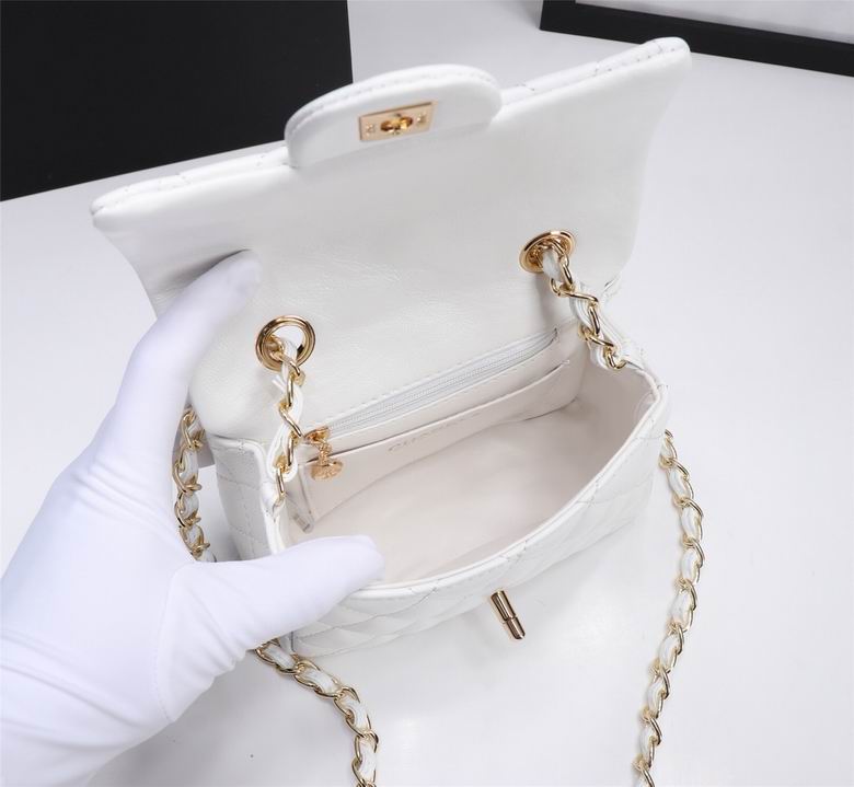 CN Classic Mini Flap Bag Golden Hardware White For Women CN Classic Mini Flap Bag Golden Hardware White For Women
