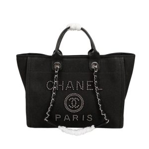 CN Large Deauville Pearl Tote Bag Black For Women A66941