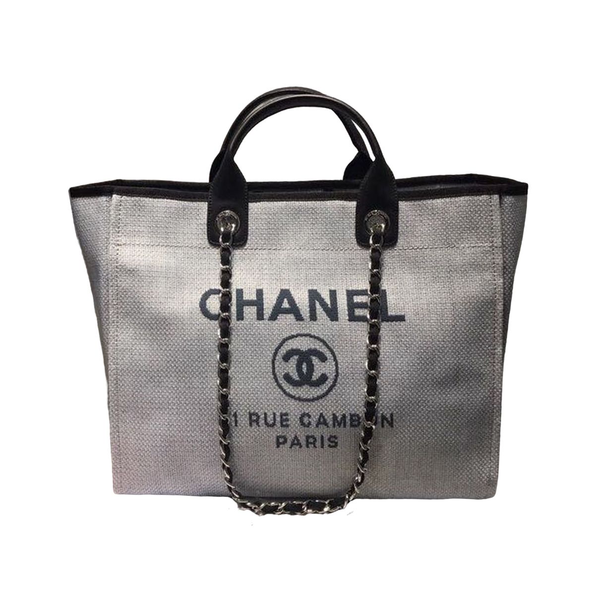 CN Deauville Tote Canvas Bag Light Grey For Women A66941