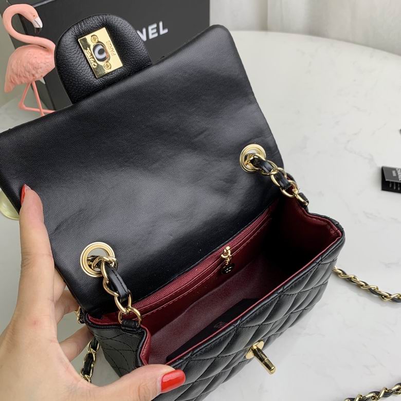 CN Classic Mini Flap Bag Gold Toned Hardware Black For Women CN Classic Mini Flap Bag Gold Toned Hardware Black For Women