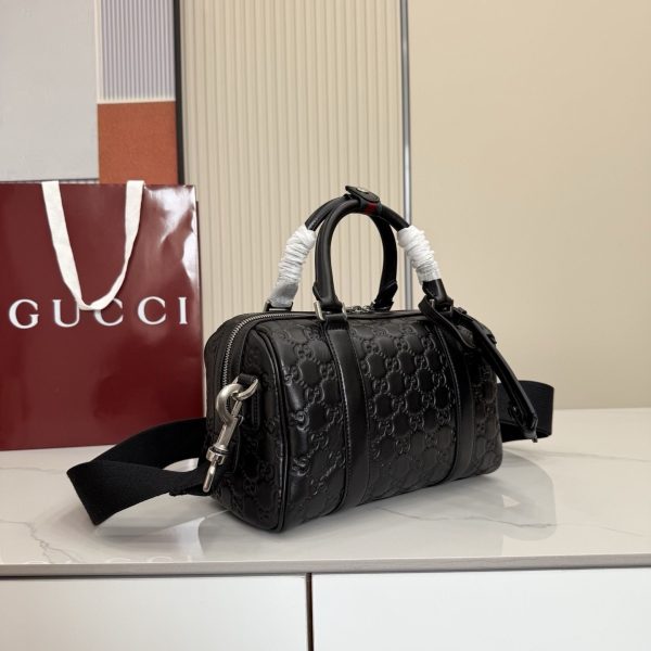 GG Emblem Small Duffle Bag 855789 QA GG Emblem Small Duffle Bag 855789 QA