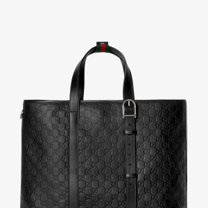 GG Emblem Large Tote Bag in Black 850218 GG Emblem Large Tote Bag in Black 850218
