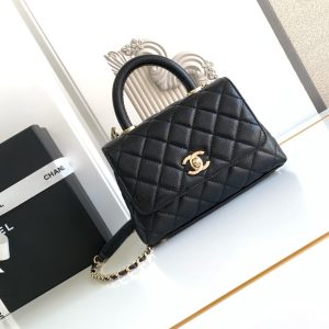 CN Classic Mini Flap Coco bag Top Handle Black For Women