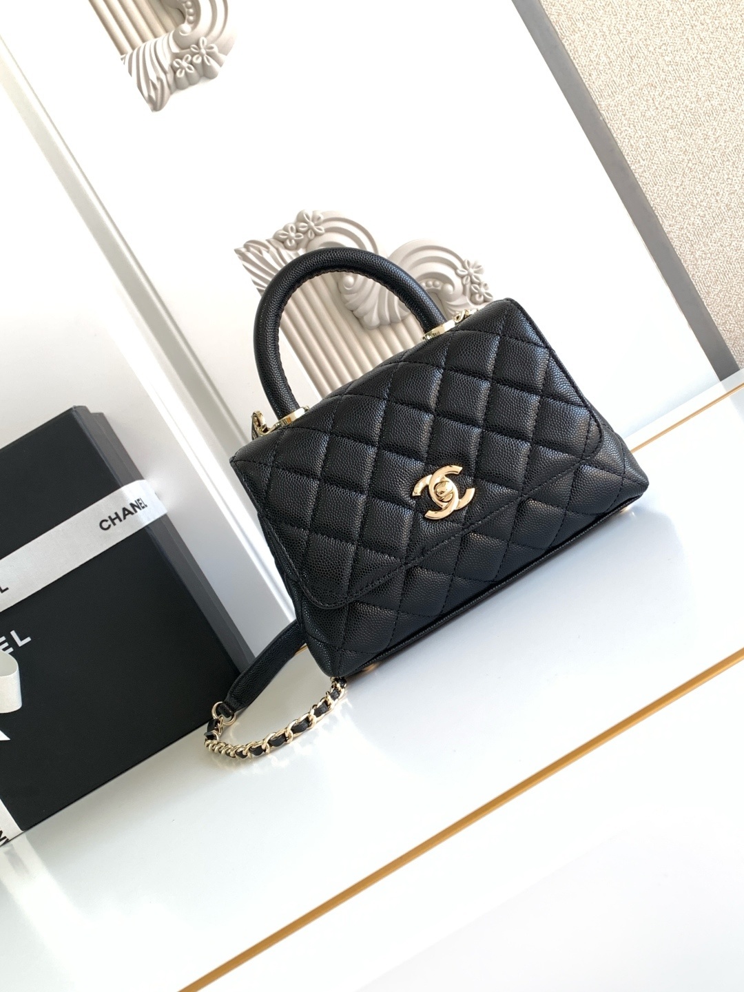 CN Classic Mini Flap Coco bag Top Handle Black For Women CN Classic Mini Flap Coco bag Top Handle Black For Women