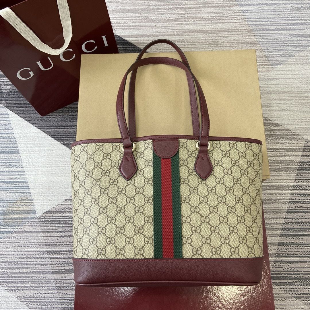 GG Ophidia Medium Canvas Tote Bag 836849 GG Ophidia Medium Canvas Tote Bag 836849