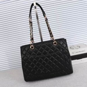 CN Classic Tote Bag Gold Toned Hardware Black For Women 2 33 1538243