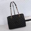 CN Classic Tote Bag Gold Toned Hardware Black For Women QA