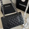 CN Classic Handbag with Silver Hardware in Black for Women A01112 QA