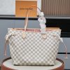 LV Neverfull GM Damier Azur Canvas Rose Ballerine Pink for Women N41604 PA