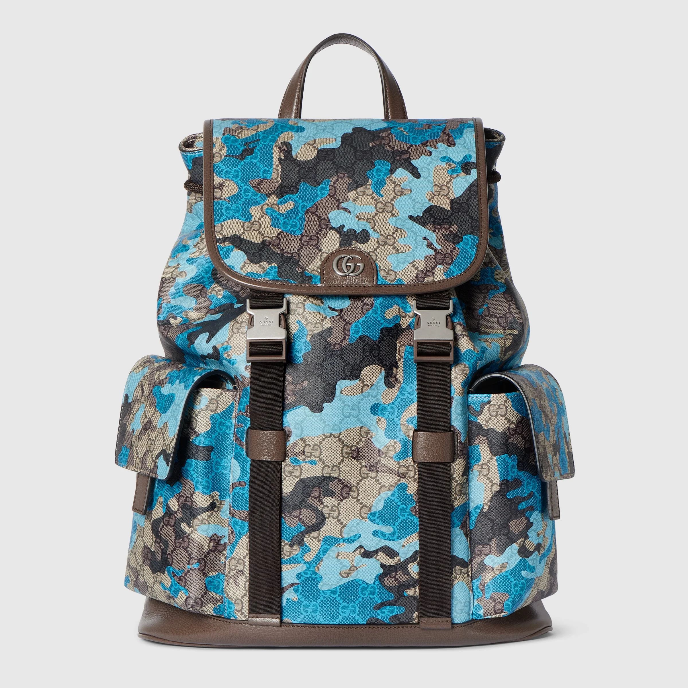GG Canvas Large Camouflage Backpack 839110 GG Canvas Large Camouflage Backpack 839110