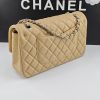 CN Classic Handbag Silver Hardware Beige For Women A01112 QA