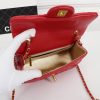 CN Flap Bag With CC Ball On Strap Red For Women QA
