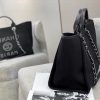 CN Large Deauville Pearl Tote Bag Black For Women A66941 QA