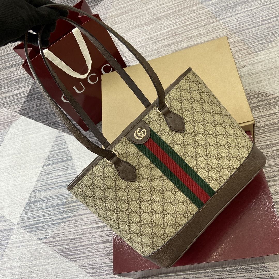 GG Ophidia Medium Canvas Tote Bag 836849 GG Ophidia Medium Canvas Tote Bag 836849