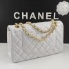 CN Classic Handbag Gold Toned Hardware White For Women A01112 QA