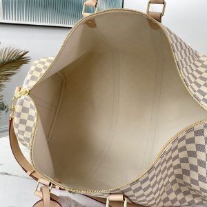 LV Keepall Bandouliere 55 Damier Azur Canvas For Women, Travel Bags N41429 2 7eb37816