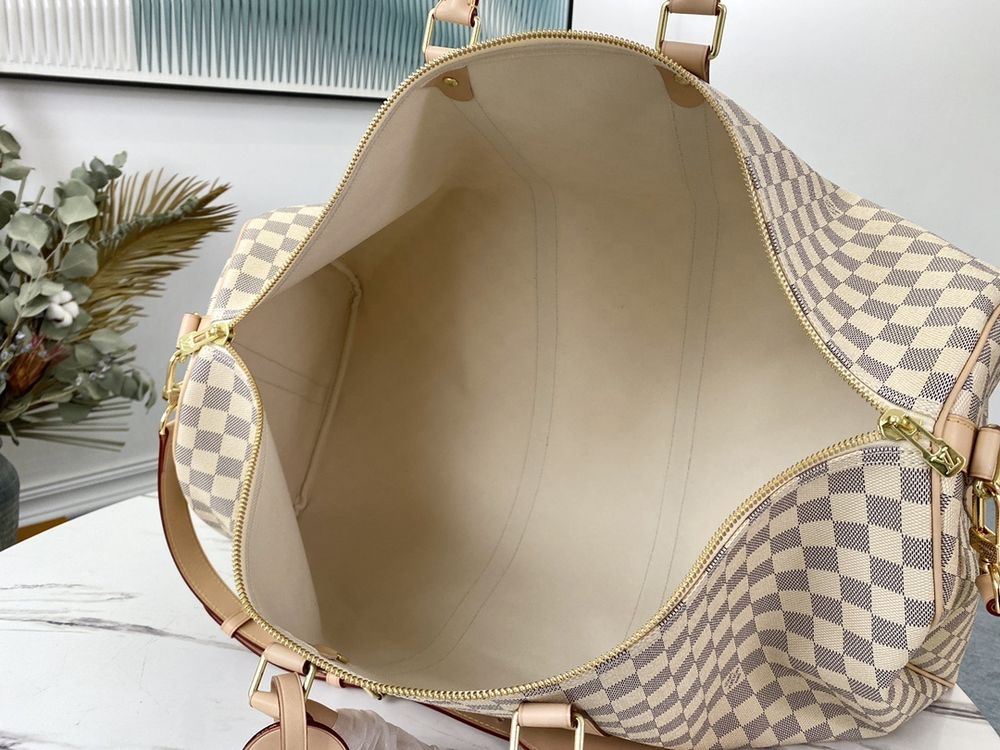 LV Keepall Bandouliere 55 Damier Azur Canvas For Women, Travel Bags N41429 LV Keepall Bandouliere 55 Damier Azur Canvas For Women, Travel Bags N41429