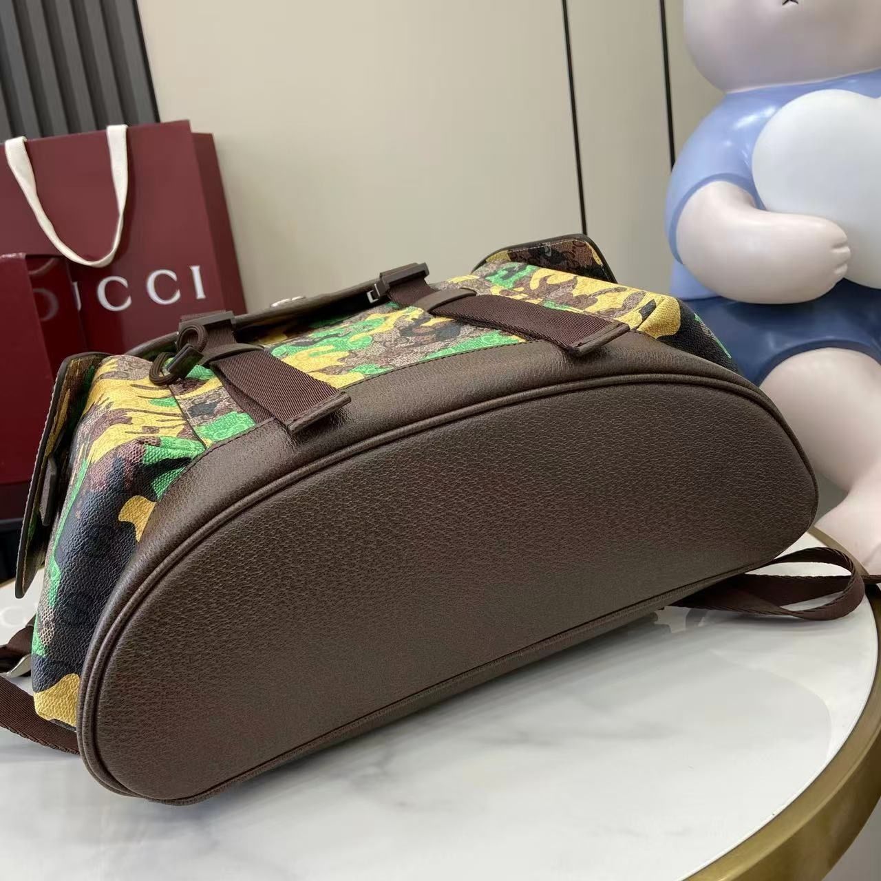 GG Canvas Large Camouflage Backpack 839110 GG Canvas Large Camouflage Backpack 839110