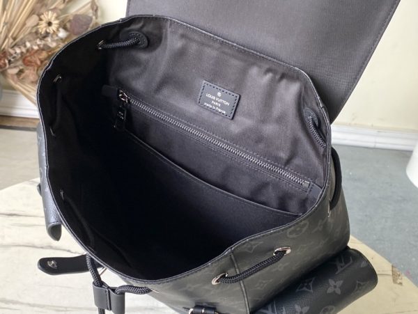LV Christopher MM Backpack Grey For Men PA