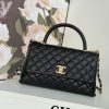 CN Medium Flap Coco Bag With Top Handle Black For Women A92991 QA CN Medium Flap Coco Bag With Top Handle Black For Women A92991 QA