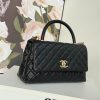 CN Medium Flap Coco Bag With Top Handle Black For Women A92991 QA CN Medium Flap Coco Bag With Top Handle Black For Women A92991 QA