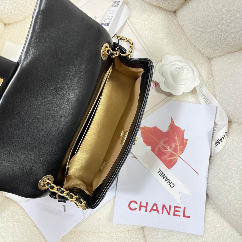 CN Flap Bag With CC Ball On Strap Black For Women AS1787 CN Flap Bag With CC Ball On Strap Black For Women AS1787