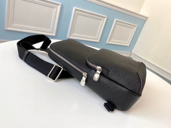 LV Avenue Sling Bag Taiga Black For Men M30443 PA LV Avenue Sling Bag Taiga Black For Men M30443 PA