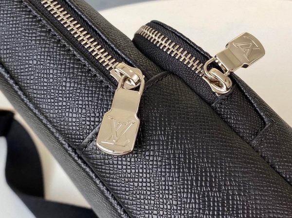 LV Avenue Sling Bag Taiga Black For Men M30443 PA LV Avenue Sling Bag Taiga Black For Men M30443 PA