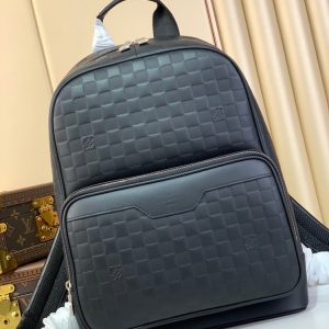 LV Campus Backpack Damier Infini Onyx Silver For Men N40306