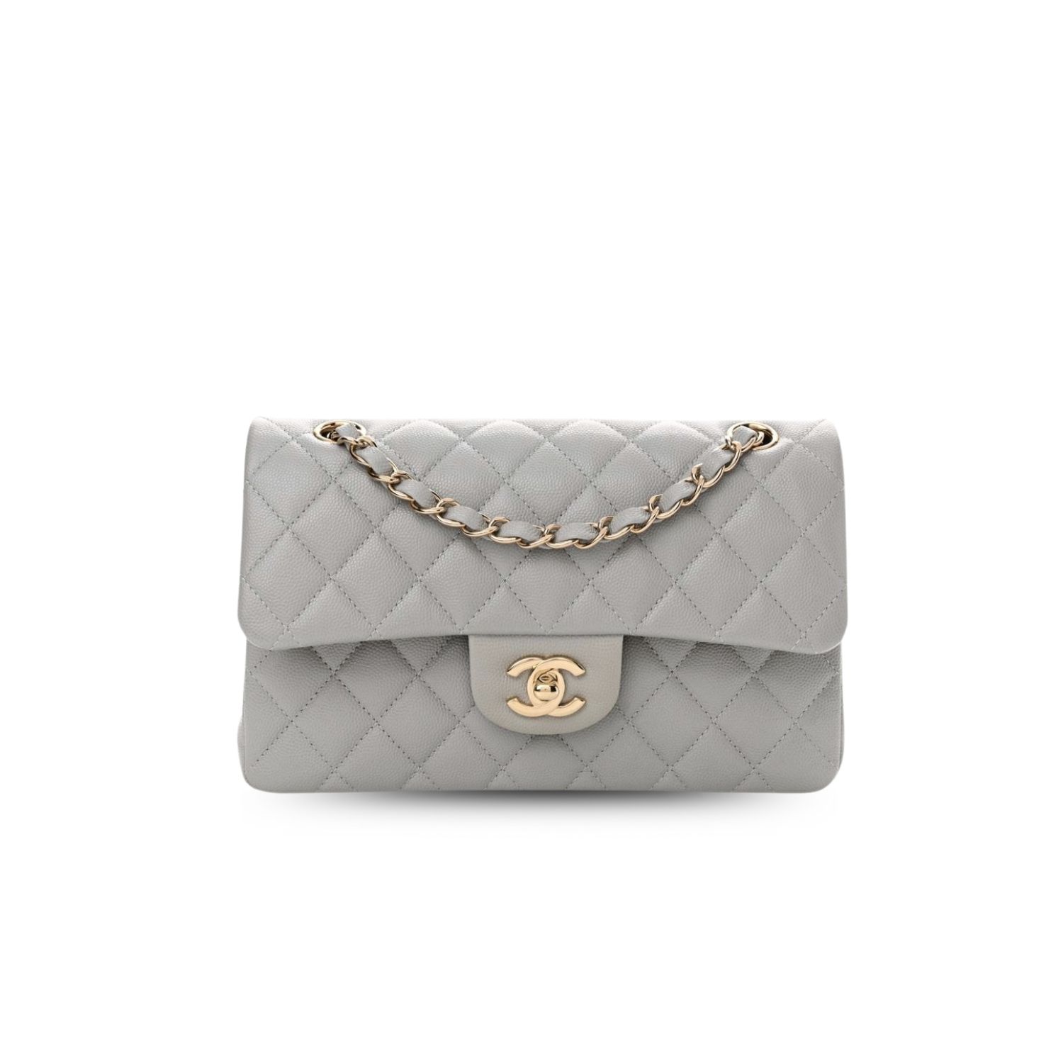 CN Classic Handbag Grey Gold Hardware For Women A01112