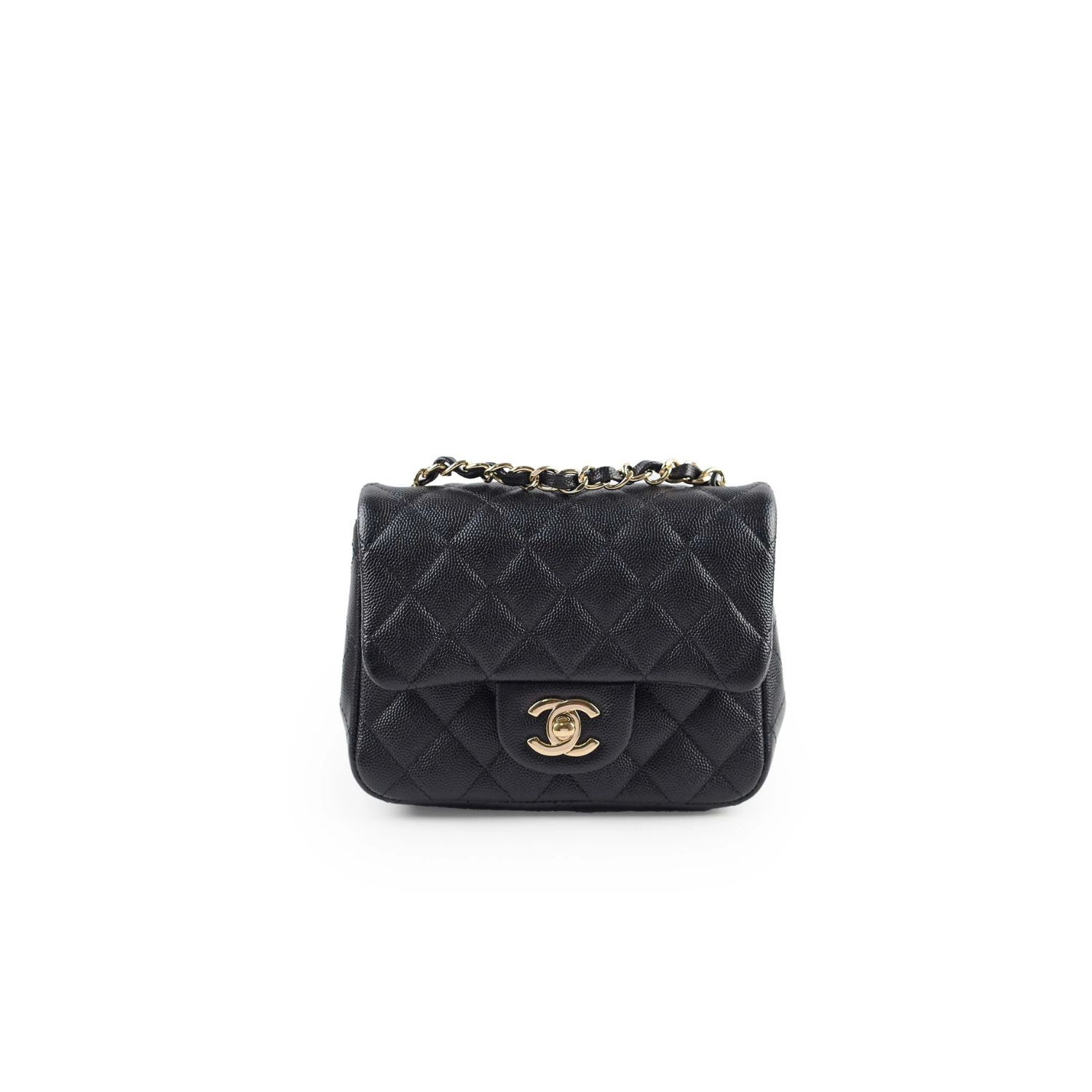 CN Classic Mini Flap Bag Gold Toned Hardware Black For Women