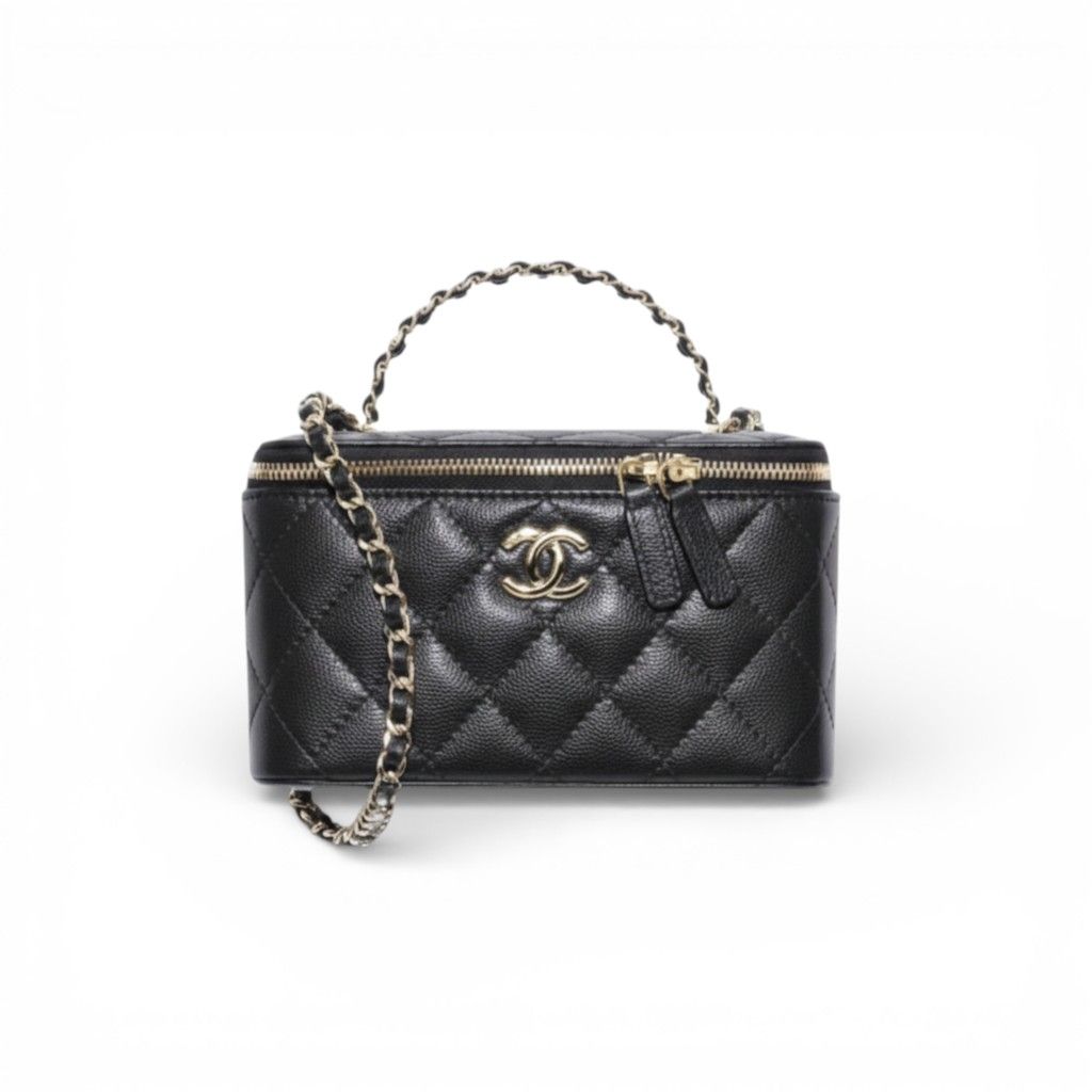 CN Small Vanity Case Black For Women AS3171