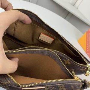 LV Multi Pochette Accessoires Monogram Canvas Blue For Women