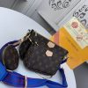 LV Multi Pochette Accessoires Monogram Canvas Blue For Women PA