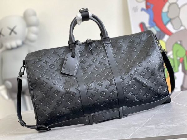 LV Keepall Bandoulière 50 Monogram Shadow for Men M44810 PA