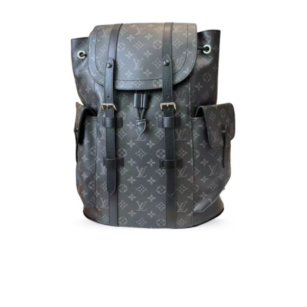 LV Christopher MM Backpack Grey For Men PA