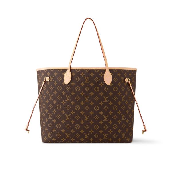 LV Neverfull GM Tote Bag Monogram Canvas Rose Ballerine Pink For Women PA